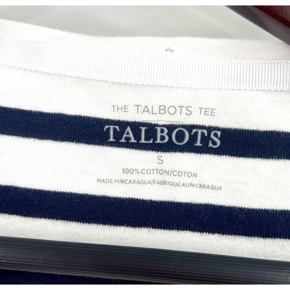 Talbots The Talbots Tee -  Multicolor Stripe 3/4 Sleeve Blouse Small - Picture 4 of 6